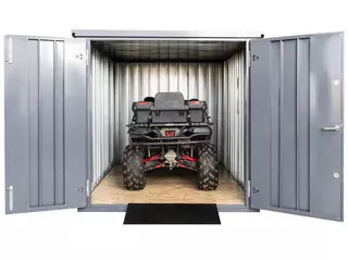 Storage-Tech Image: 10ft M Series Storage Container (open, full, grey)