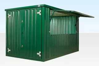 Storage-Tech Image: 13ft XL Series Storage Kiosk (45-hatch, green)