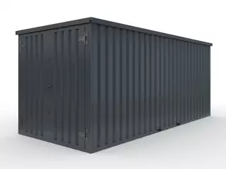 Storage-Tech Image: 16ft S-Series Storage Container (closed, side, dark gray)