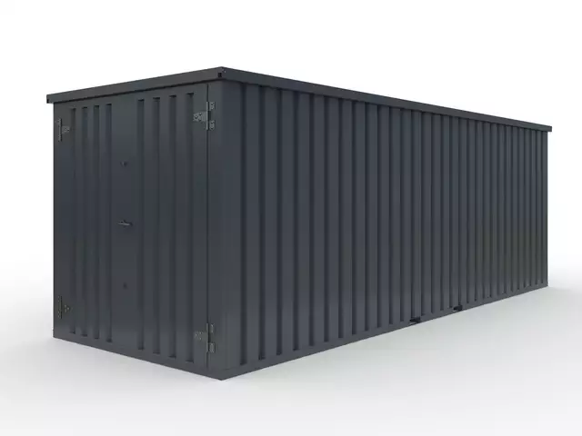 Storage-Tech Image: 20ft S-Series Storage Container (closed, side, dark gray)