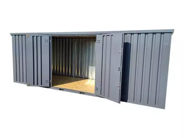 Storage-Tech Image: 20ft S-Series Storage Container (door-open, 45, dark gray)
