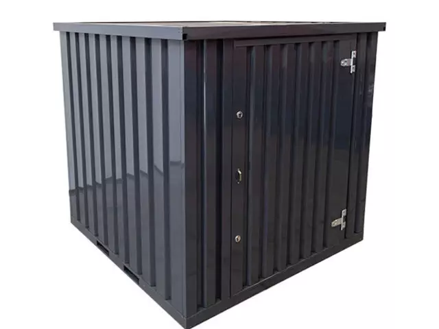 Storage-Tech Image: 7ft S-Series Storage Container (closed, other-side, dark gray)