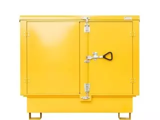 Storage-Tech Product Image: Harzardous Storage Container (Yellow, Closed)