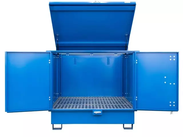 Storage-Tech Product Image: Harzardous Storage Container (Blue, Fully)