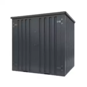 Storage-Tech Image: 7ft S-Series Storage Container (closed, front-side, dark gray)